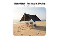 4-Section Aluminum Tent Pole Portable Telescopic Tarp Pole Telescoping Tarp Poles Versatile Extendable Awning Rod for Null
