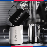 Bincoo Milk Frothing Pitcher, Stainless Steel, with Spout, for Latte Art, with Scale