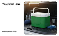 Sturdy Construction Portable Insulated Cooler Leak-Resistant Insulated Cooler Box Easy Carry Handles for Campers, Anglers, Fishing, Picnics