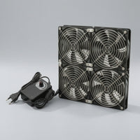 120mm Cooling Fan System with Speed Control Exhaust Fan with Speed Control Low Noise Brushed Black for Computer Cases