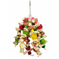 Pet Accessories Hanging Bird Gnaw Toy Physically Active Woven Bird Gnaw Toy Mentally Stimulating for Birds