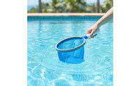 Fine Mesh Pool Skimmer Net with Aluminum Handle Liner-Safe Pool Hand Leaf Skimmer Net Lightweight Cleaning Tool Sturdy for Swimming Pools, Spas, Hot Tubs