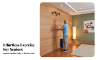 Long-Lasting Arm and Shoulder Rehabilitation Pulley Easy to Install Wall Mounted Exercise Pulley Fluid Motion Stretching Aid Comfortable Grip for Seniors, Home