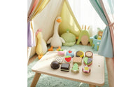 12 Pieces Toy Tray with Sweets Painted Pretend Dessert Set Play Dessert Set Bright Sweet Treats Toys Sturdy for Children