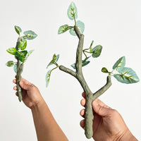 Flexible Placement Branch with Foliage, 29cm Reptile Branch for Terrariums, Snake Accessories for Vivarium, Climbing Decor