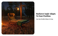 600D Oxford Cloth Adjustable Camping Cot Metal Frame Reclining Camping Cot Round Support Feet