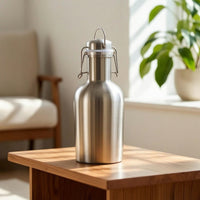Reusable Metal Bottle with Swing-Top Homebrew Swing-Top Bottle Barware Beverage Container Compact for Home Bar, Picnics