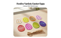 Glitter Easter Egg Ornament Festive Hanging Egg Ornament Easy to Hang DIY Easter Tree Decoration for Kids, Crafters, Classroom Activities