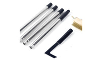 Heavy Duty 2-in-1 Weeding Brush Set Long Handle Crevice Weeder for Walkway, Garden