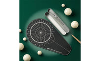 Pool Aiming Board Aim Angle Grid Cue-Ball Practice Board Metal Storage Case Pool Cue Aiming Aid
