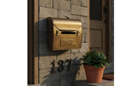 Weather Resistant Vintage Wall Mailbox Easy Installation Outdoor Decor Large Capacity for Courtyard