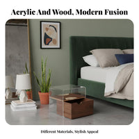 Nightstand Drawer Elegant Design Easy Mobility for Living Room