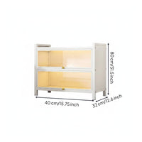 Glass Door Display Cabinet Sturdy Steel Frame Collectible Display Cabinet