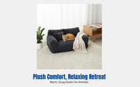 Luxurious Pet Sofa Detachable Cover Luxurious Pet Couch Machine Cleanable Dog Lounger for Feline Owners, Indoors, Living Room, Home Office
