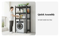 Large Capacity over the Washer Storage Rack Strong Load-Bearing over the Washer Shelf Heavy Duty Washing Machine Space Saver Shelf Easy Assembly for Balcony, Kitchen, Bathroom