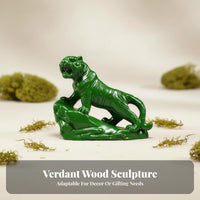 Zodiac Symbol Carved Tiger Figurine Stylized Tiger Figurine Collectible Art for Home Decorators, Desk, countertop