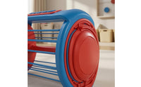 Cage-Like Opening Vacuum-Style Push Toy Wheeled Push-and-Roll Cart Toy for Children