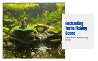 Creative Lotus Leaf Turtle Fishing Resin Ornament, Aquatic Habitat, Fish Habitat, Pond, Courtyard Landscaping