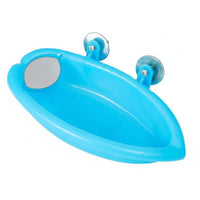 Multifunctional Bird Bath Basin with Mirror Easy to Clean Parrot Bath Tray Safe Plastic Bird Bathtub for Parrots, Budgies