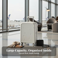 hard-sided Design Bread pieceShaped Luggage Organized Interior Hardside carry-on luggage Built-in Combination Lock Suitcase for Travelers, Young Adults, holidayers, holiday, short journeys, Airport, School journeys