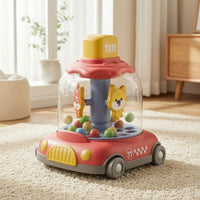 Sensory Push Toy Car with Beads Interactive Press and Rotate Toy Educational for Babies, Toddlers, Floor Play, Playroom