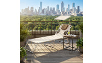 Foldable Design Face down Tanning Chair Heavy Duty Frame Folding Sun Lounger Breathable Material Adjustable Chaise Lounge Removable Padded Cushion for Balcony, Poolside