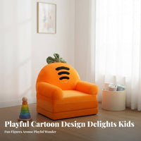 Cute Cartoon Characters Convertible Character Chair Foldable Design Fold-out Lounger Chair Fluffy and Soft children's Furniture Perfect Gift Idea for Preschoolers, Grandparents, Playroom, Daycare, Reading, Bedroom