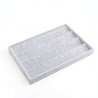 Jewelry Organizer Tray Suede-Like Jewelry Display Tray Open-Top Velvet for Women, Drawer, Dresser