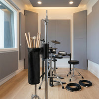 Drumstick Holder with Clamp Black Drumstick Holder with Bracket Adjustable for Drummers, Percussionists