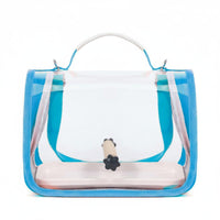 Foldable Design Transparent Bird Carrier Bag Includes Perch and Tray Portable Bird Travel Enclosure Hands-Unrestricted Crossbody Parrot Carrier Clear View for Vet Visits, Outdoor