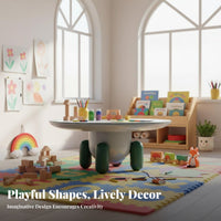 Kids Play Table and Chair Set Multipurpose Kindergarten Learning Desk Child Materials Childrens Play Table and Chair Set for Nursery, Living Room