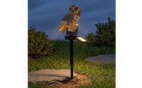 Resin Solar Owl Stake Light Warm Yellow Owl Solar Stake Light LED for Patio
