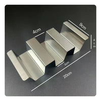 Taco Holder with 3 Slots Stainless Steel Metal Taco Stand Kitchenware Sturdy Rack Rust-Resistant for Home Cooks, Parties