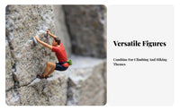 1:64 Scale Figure Realistic Features Miniature Climber Model Rock Climbing Figure High Intricacy Sports Theme Figurine