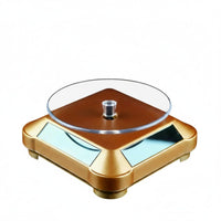 Multi Functional Solar Rotating Display Stand Solar Turntable Display Base 360 Degree Rotating Turntable for Livestreamers, Sellers, Livestream, Market Stall