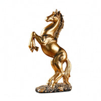 Resin Horse Figurine Rearing Horse Sculpture Tabletop Decor for Art Lovers
