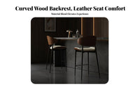 Comfortable Cushion Modern Bar Stool with Back Anti-Scratch Foot Pads Metal Frame High Stool Non-Slip Feet Upholstered Counter Height Chair Easy to Clean for Adults, Homeowners, Couples, Pub, Cafe, Restaurant, Dining Room