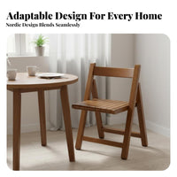 Foldable Design Collapsible Dining Chair Space-Saving Upholstered Folding Chair Compact Storage Portable Seating No Assembly Required for Apartment Dwellers, Homeowners, Small Areas, Outdoor, Office, Balcony