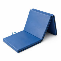 Three-Fold Exercise Mat Padded Foldable Exercise Mat with Handles Portable for Stretching, Sit-Ups