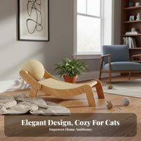 Cat Scratching Lounger Less Mess Sofa Cat Scratcher Corrugated Shred Pad Ergonomic Design Built-in Toy for Kittens