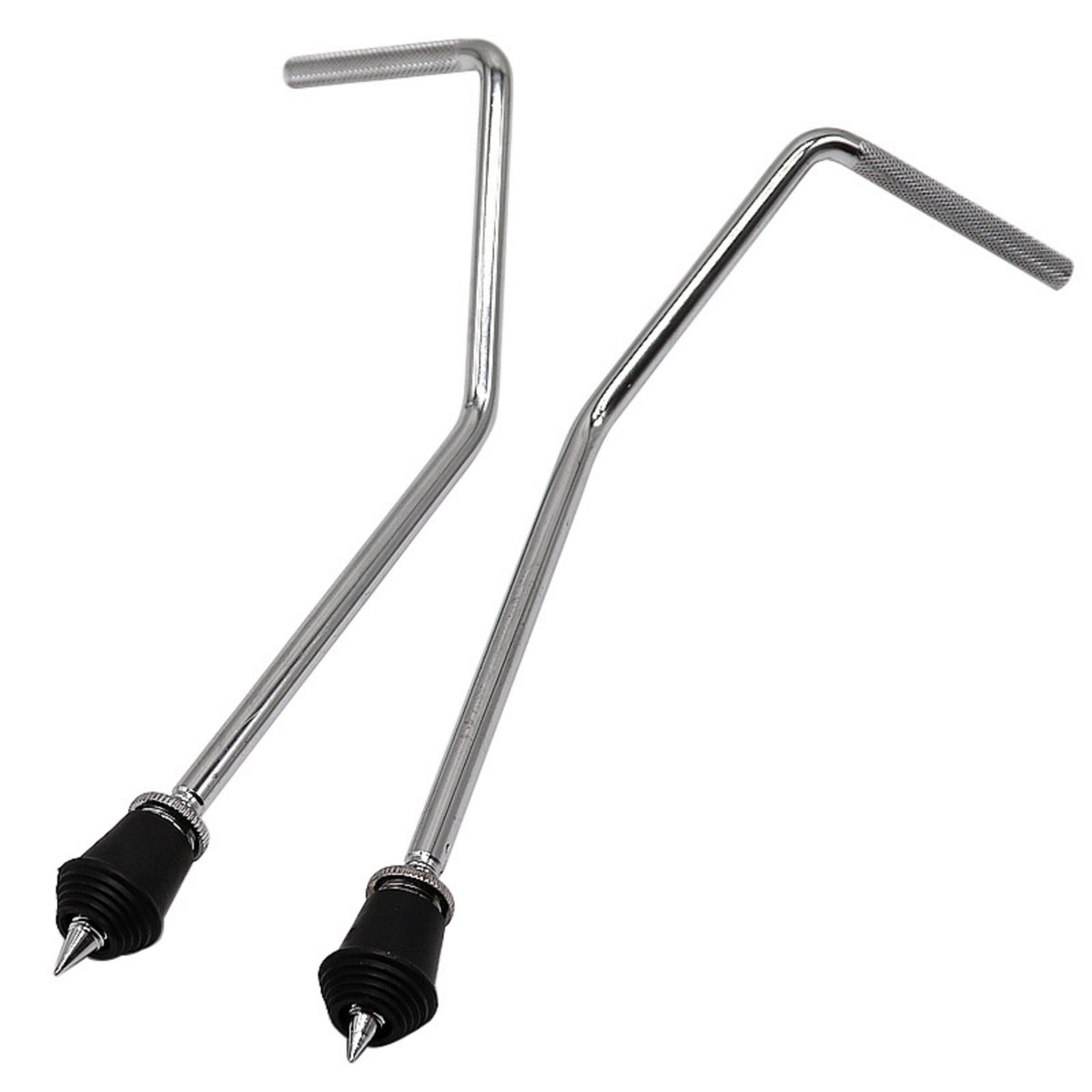 Drum Support Legs Chrome Drum Stand Legs L-Shaped Hardware for Drummers, Percussionists, Stage, Rehearsal Room