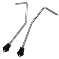 Drum Support Legs Chrome Drum Stand Legs L-Shaped Hardware for Drummers, Percussionists, Stage, Rehearsal Room