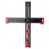 Multifunction Combination Angle Ruler Aluminum Alloy Positioning Ruler Central Adjustment Knob Marking Gauge Tool Engraved Markings