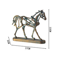 Hollow Metal Horse Statue Industrial Design Home Decor Exquisite Craftsmanship