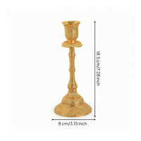 Embossed Taper Candle Holder Slender Candlestick Holder Elegant Candle Stand Vintage for Dinner Party