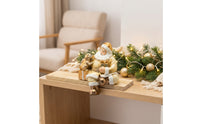 Santa Figurine with Dog Resin Santa Figurine Festive Table Ornament for Collectors, Bookshelf