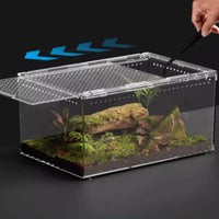 Reptile Breeding Box High Optical Clearness Reptile Terrarium Full View Acrylic Terrarium for Hatching