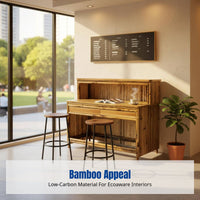 Bamboo Front Desk, Contemporary Restaurant Bar Counter, Minimalist Cashier Table