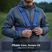 Elastic Reflective Running Straps 360° Reflectivity Adjustable Reflective Harness Night Running Safety Straps Lightweight
