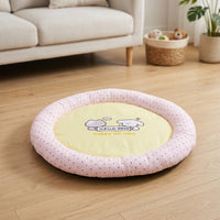 Soft Round Pet Bed Mat Nest-Like Cushioned Pet Mat Low-Height Comfy for Cats, Young Dogs, Bedroom